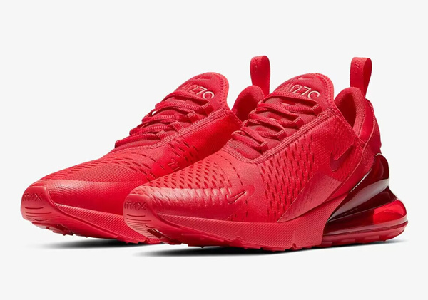 Men's Hot sale Running weapon Air Max 270 Red Shoes 0117
